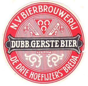 De Drie Hoefijzers - Dubbel gerste - Bron: bieretiketten.nl