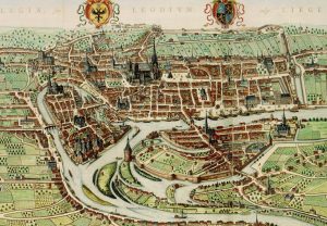 Gezicht op Luik, door Johan Blaeu, 1649. Eind 17e eeuw raakte Luiks bier populair in de noordelijke Nederlanden.