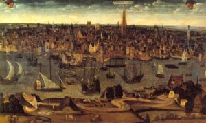Antwerpen in de 16e eeuw. Bron: MAS Antwerpen.