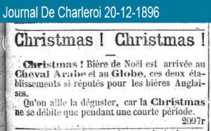 'Christmas!'De oudst bekende vermelding van kerstbier in België.