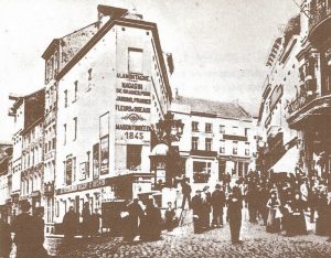 De Rue de la Montagne in Charleroi, waar café Le Cheval Arabe was gevestigd. Afbeelding: paysdecharleroi2.canalblog.com.