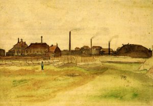 Het landschap van de Borinage, geschilderd door Vincent van Gogh - Bron: Wikimedia Commons