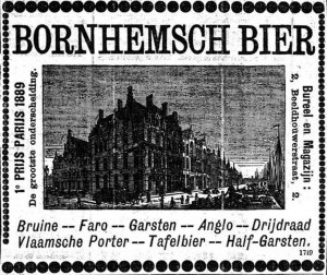Advertentie van brouwerij Van Velsen te Bornem, die naast 'Vlaamsche Porter' ook drijdraad maakte. Handelsblad-28-3-1890.
