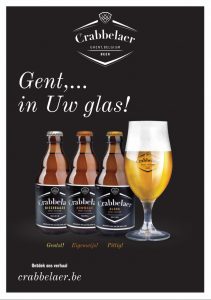 Crabbelaer, sinds kort weer verkrijgbaar bij de gelijknamige bierfirma in Gent.